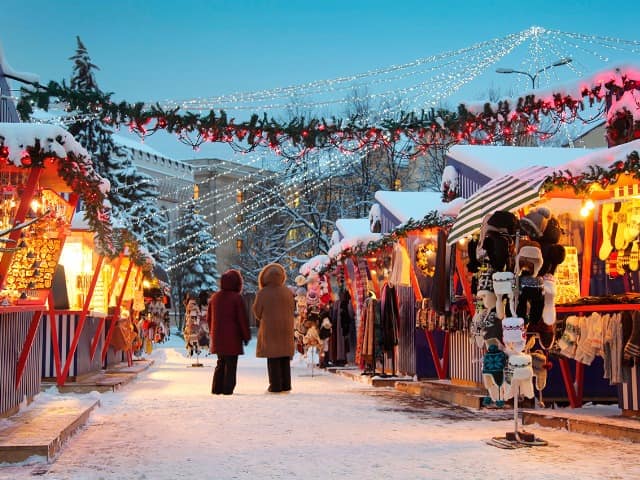 Christmas market in riga letonia